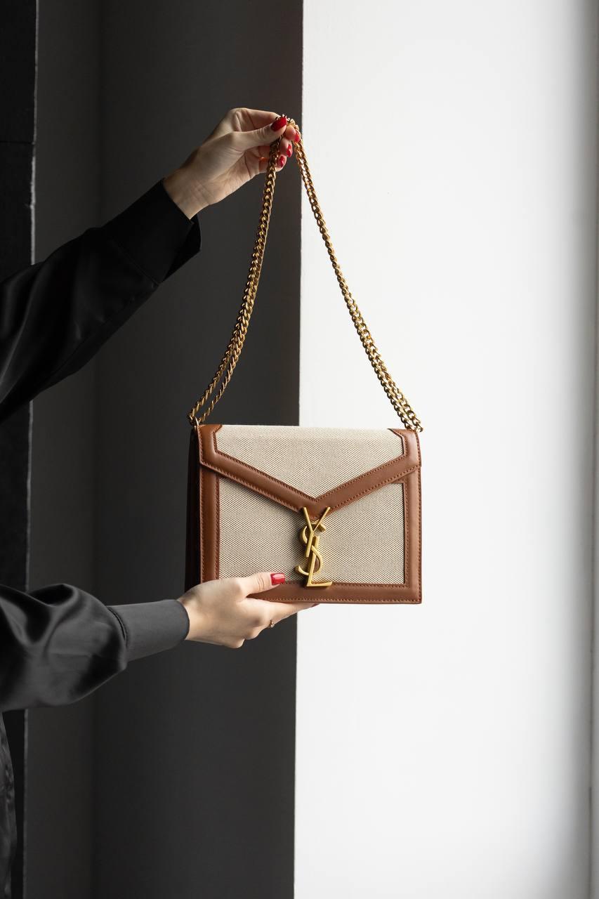 Жіноча сумка Ів Сен Лоран бежева Yves Saint Laurent Beige, фото 1