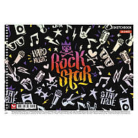 Альбом для рисования Rock Star PB-SC-030-563-1, 30 листов, 120г/м2 Dobuy Альбом для малювання Rock Star