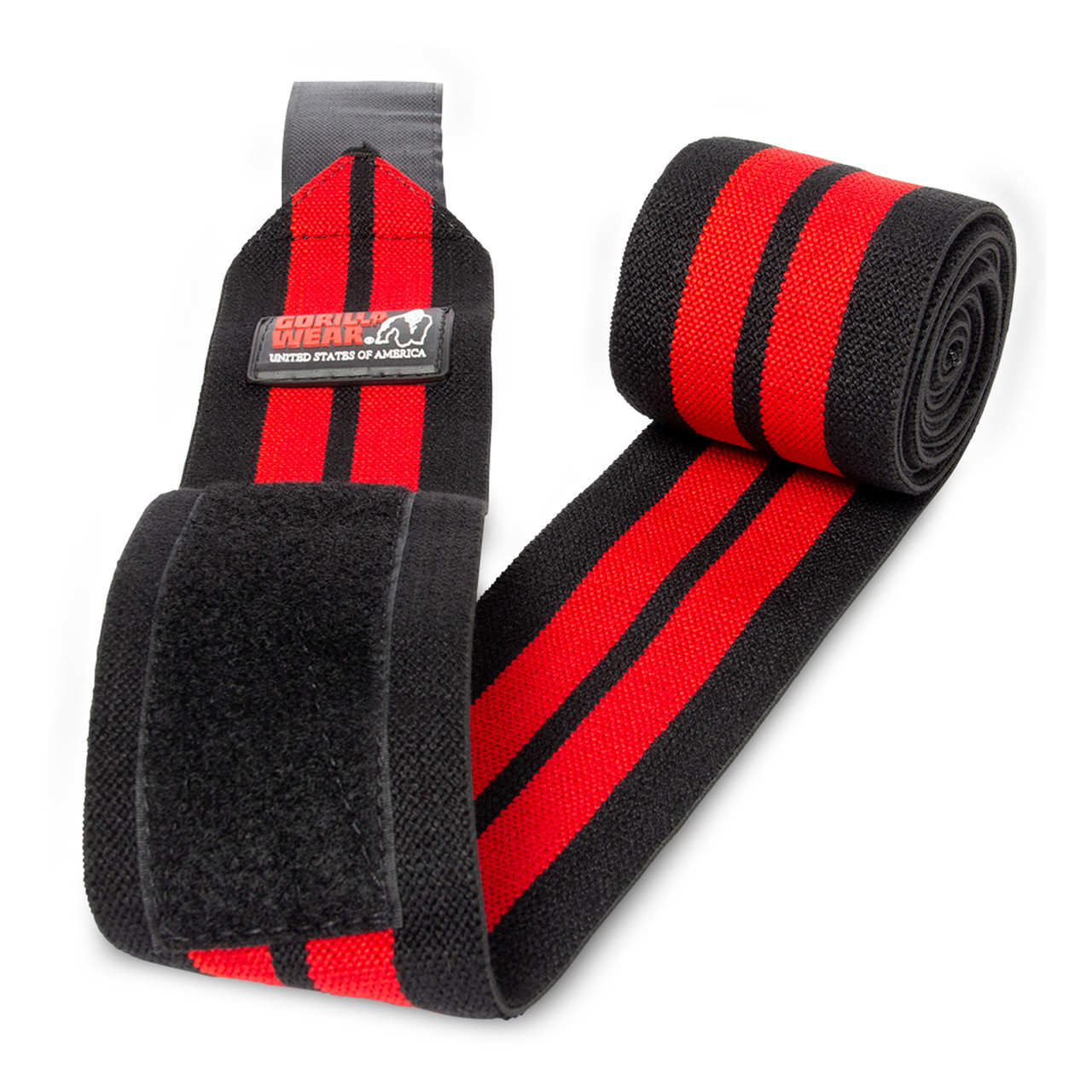 Колінні бинти Gorilla Wear Knee Wraps Black/Red (чорно-червоні, пара) - фото 3 - id-p2189650693