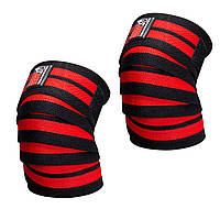 Колінні бинти Gorilla Wear Knee Wraps Black/Red (чорно-червоні, пара)