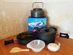 Набір туристичного посуду (каструля, сковорода,чайник, миски) Cooking Set DS-308