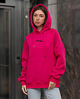 Женское худи стаф кофта розовая Staff original rich pink oversize fleece Dobuy Жіноче худі стаф кофта рожева