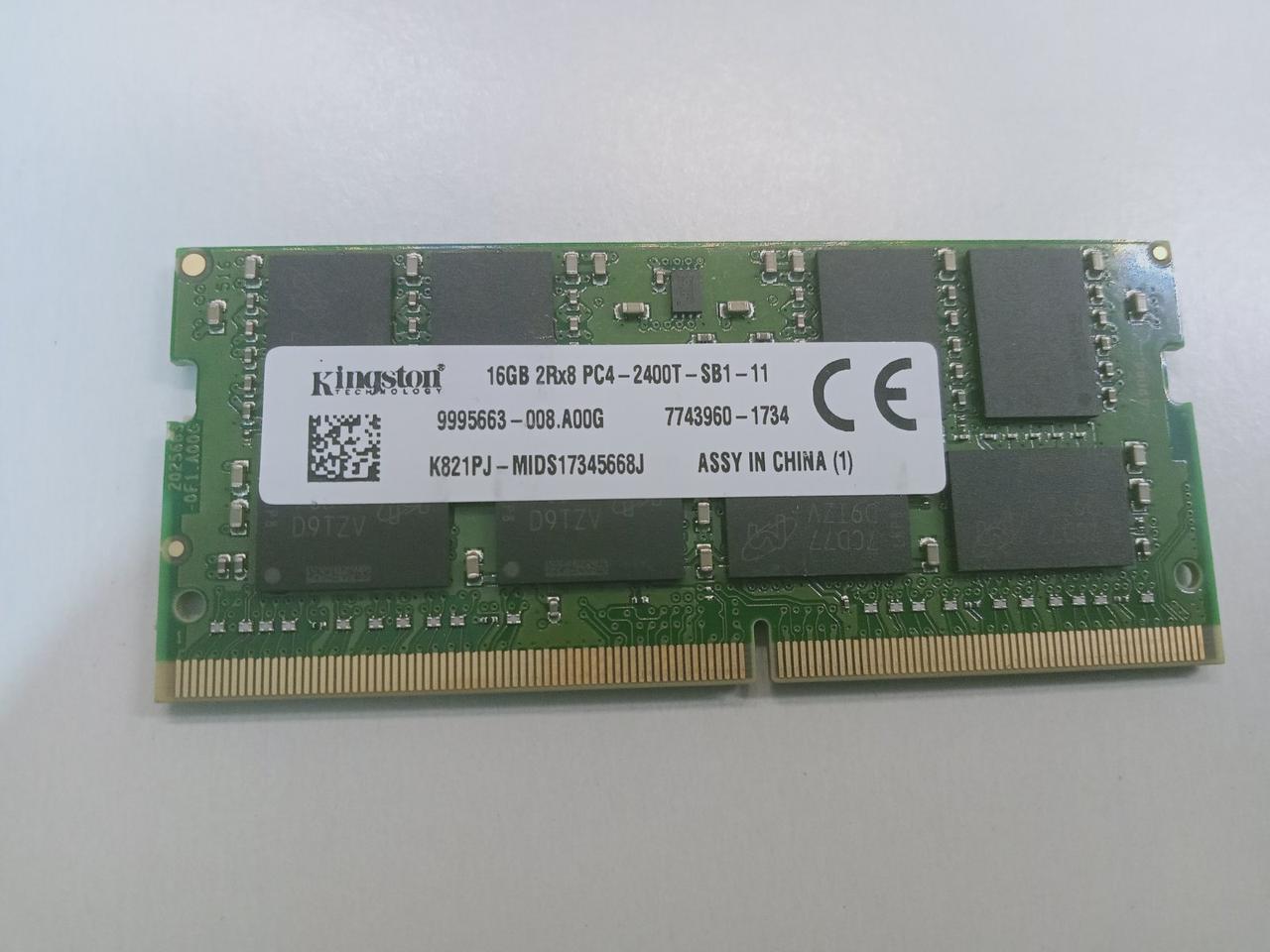 16gb DDR4 Kingston PC4-2400T RAM Оперативна пам'ять PC4-2400T-SB1-11 9995663-008.A0OG, фото 1