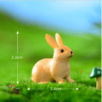 Декоративные Кролики для флорариума, моссариума, мини - сада, кашпо, микроландшафта, песочного стола Кролик сидящий рыжый