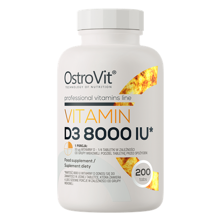 Vitamin D3 8000 IU OstroVit 200 таблеток