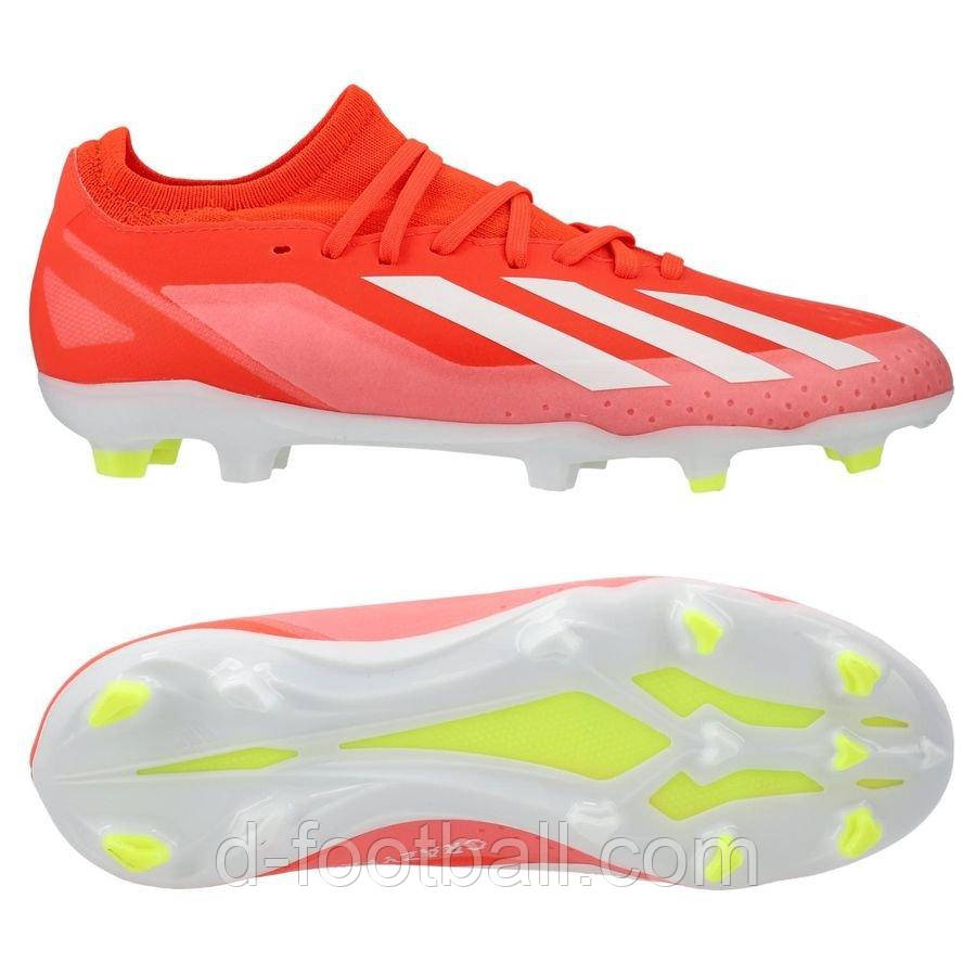 Дитячі червоні бутси Adidas X Crazyfast League Firm Ground FG IF0693, Червоний, Розмір (EU) — 30