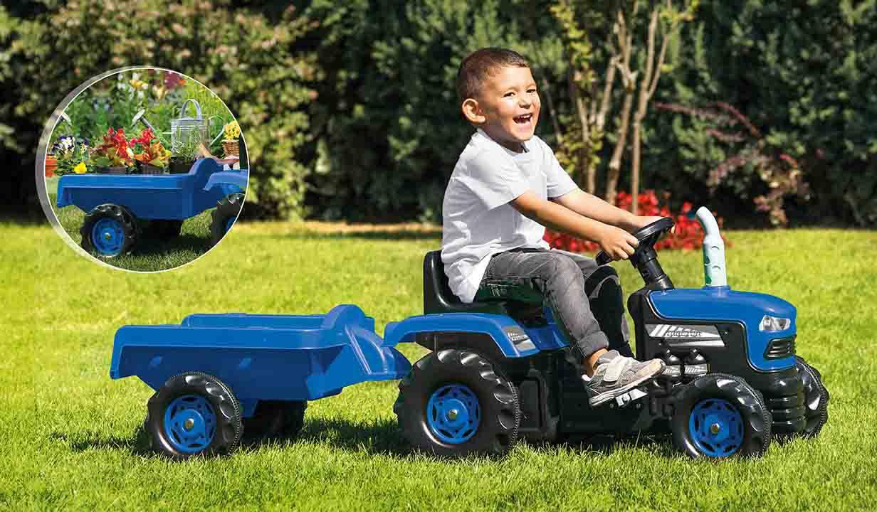 Детский педальный трактор с прицепом DOLU 8253 на педалях для детей Б4499-14 - фото 2 - id-p2189678212