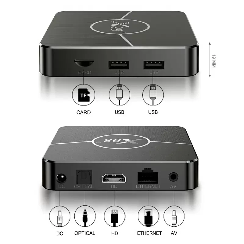 Смарт ТВ приставка X98 Plus 4/64 Гб Android Smart TV Box Андроид 11 ТВ бокс А9540-14 - фото 6 - id-p2189678218