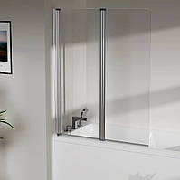 Стеклянная шторка для ванны AVKO Glass RDY19 100x140 Silver перегородка для ванной Б0579-14