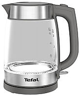 Электрочайник стеклянный TEFAL Glass KI740B30 1.7 л электрический чайник тефаль Б5034-14