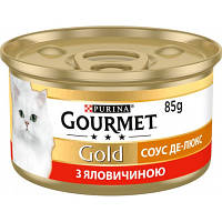 Влажный корм для кошек Purina Gourmet Gold. Соус Де-Люкс с говядиной 85 г (7613036705134)