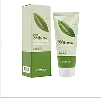 Пилинг-гель для лица FarmStay Real Green Tea Deep Clear Peeling Gel с экстрактом зеленого чая, 100 мл