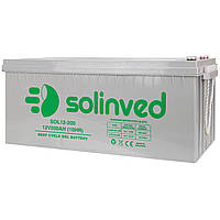 Аккумулятор гелевой SOLINVED 12V 200AH DEEP CYCLE GEL BATTERY аккумуляторная батарея Б0493-14