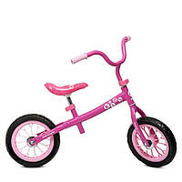 Детский беговел велобег 12 дюймов Profi Kids M 3255-1 розовый