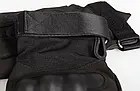 Тактичний набір 2в1: Ремінь з металевою пряжкою, Олива 140 см + Тактичні рукавички, Закриті Чорний М, фото 10