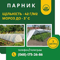 Парник Міні-теплиця 3 метра Щільність 42 г/м2 до - 3°C Міні парник для розсади Арочна теплиця з агроволокна