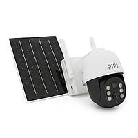 4 Мп 4G відеокамера вулична SD/карта з сонячною панеллю вбудованими АКБ 10400mA PiPo PP-IPC38D4MP25 PTZ 2.8mm