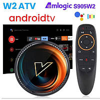 Смарт ТВ приставка Vontar W2 ATV 4/32Гб smart tv box Android TV Андроид ТВ бокс Б3602-14