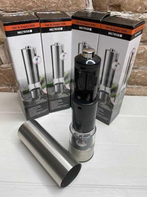 Електричний млин для солі або перцю, електромельниця для спецій, фото 1
