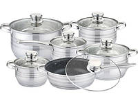 Набор посуды из нержавеющей стали 12 предметов Rainberg RB-601 Б2186--15