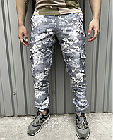Пиксельные штаны светло-серые тактические весна-осень-лето военные , Армейские брюки-карго пиксель весенние