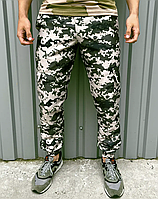 Пиксельные штаны темно-зеленые тактические весна-осень-лето армейские , Военные брюки-карго пиксель весенние