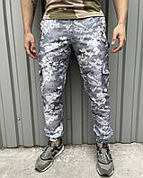 Военные пиксельные штаны Terra светло-серые демисезонные , Удобные тактические брюки пиксель ВСУ армейск niki