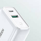 Зарядний пристрій UGREEN CD170 38W USB-C Wall Charger EU (White) (UGR-60468) для швидкої зарядки смартфонів і планшетів, фото 4