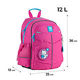 Рюкзак шкільний Kite Kitten & Clew на зріст 115-130 см, 36x25x12 см Рожевий (K24-771S-2), фото 3