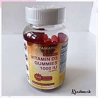 Vitamatic Vitamin D3 1000 МО, 120 желейок з полуничним смаком