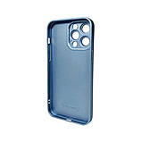 Чохол для смартфона AG Glass Matt Frame Color Logo for Apple iPhone 15 Pro Max Sierra Blue, антиударний, преміальні матеріали, фото 2