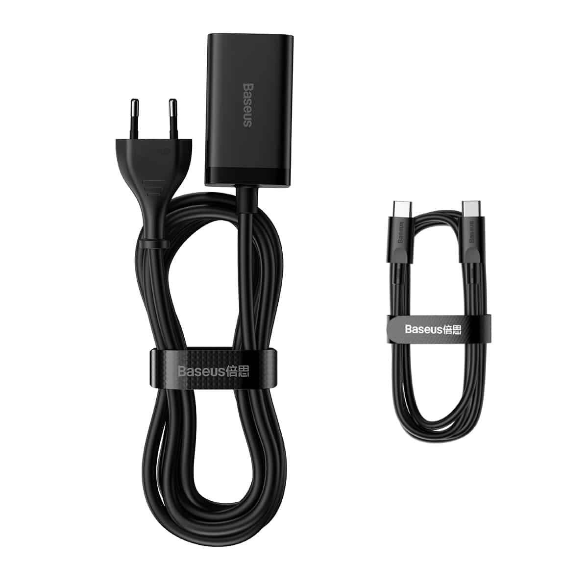 Мережевий зарядний пристрій Baseus GaN3 Pro Desktop Fast Charger 2C+2U 65W (Cable Type-C to Type-C, Power Delivery, фото 1