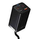 Мережевий зарядний пристрій Baseus GaN3 Pro Desktop Fast Charger 2C+2U 65W (Cable Type-C to Type-C, Power Delivery, фото 2