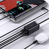 Мережевий зарядний пристрій Baseus GaN3 Pro Desktop Fast Charger 2C+2U 65W (Cable Type-C to Type-C, Power Delivery, фото 6