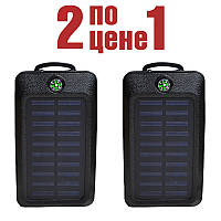 Power Bank 20000 mAh Solar Солнечная батарея 20 LED фонарь Компас Повербанк Портативное зарядное устройство