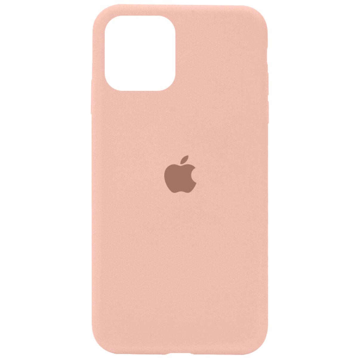 Чохол для iPhone 11 Pro Max Silicone Full Case Open Cam круглий, Грейпфрут, силікон, захисний, м'яка підкладка, фото 1