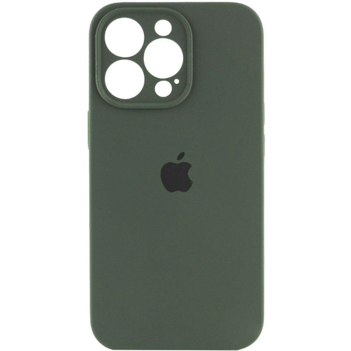 Чохол для iPhone 13 Pro Silicone Full Case Camera Protect, Atrovirens, захист камери, м'яка підкладка, фото 1