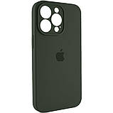 Чохол для iPhone 13 Pro Silicone Full Case Camera Protect, Atrovirens, захист камери, м'яка підкладка, фото 3