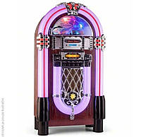 Немецкий Музыкальный автомат, колонка Auna Graceland TT, CD DVD,MP3,USB,FM, Bluetooth, виниловый проигрыватель