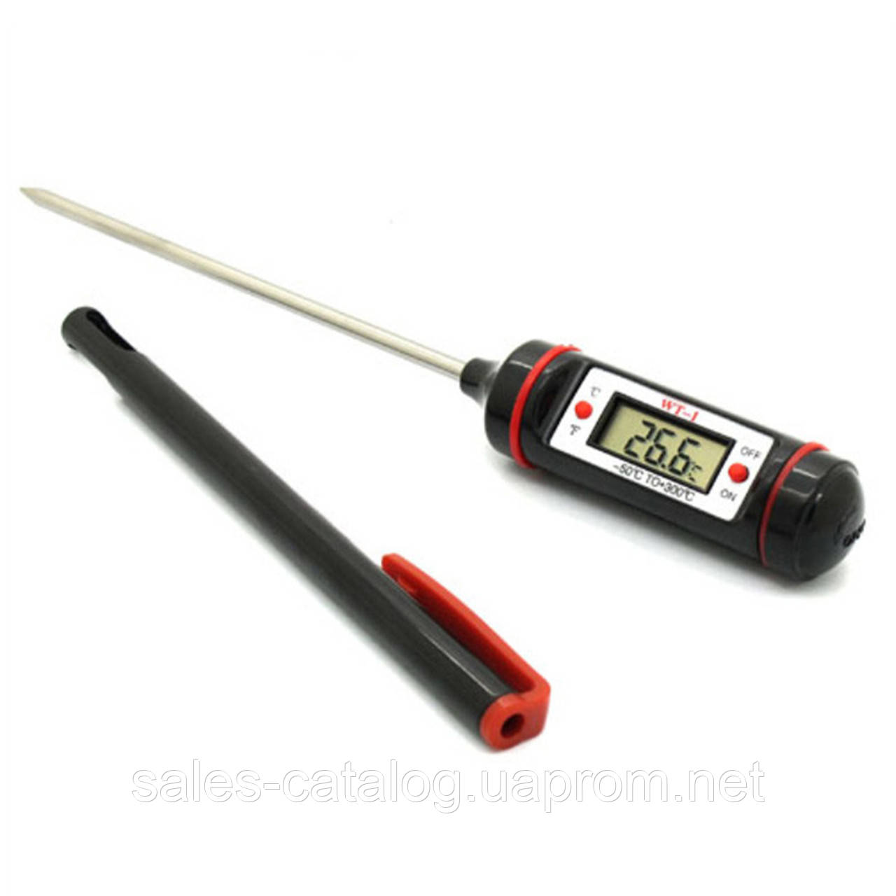 Електронний термометр Digital WT-1 для кухні та їжі харчовий Чорний (20053100196) SC, код: 1821779