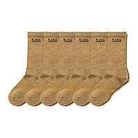 Носки тактическе "5.11 TACTICAL® DUTY READY BASIC CREW SOCKS" (4 ПАРЫ),военные мужские носки койот