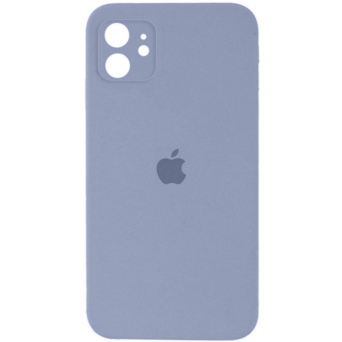 Чохол для iPhone 12 Silicone Full Case Camera Protect, Sierra Blue, м'який на дотик, захист камери, фото 1