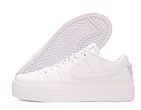 Кроссовки женские Nike Court белые, Найк Корт кожа. код KD-14701