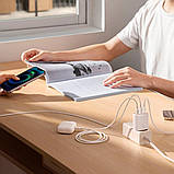 Мережевий зарядний пристрій Baseus Compact Charger 3U 17W EU White, 3 USB-порти, 17 Вт, білий, фото 6