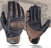 Мотоперчатки Alpines Fox AFG-13 кожаные черно-коричневые, размер M