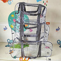 Сумки в пологовий будинок прозорі для вагітних, набір з 3х сумок для мами допологовий