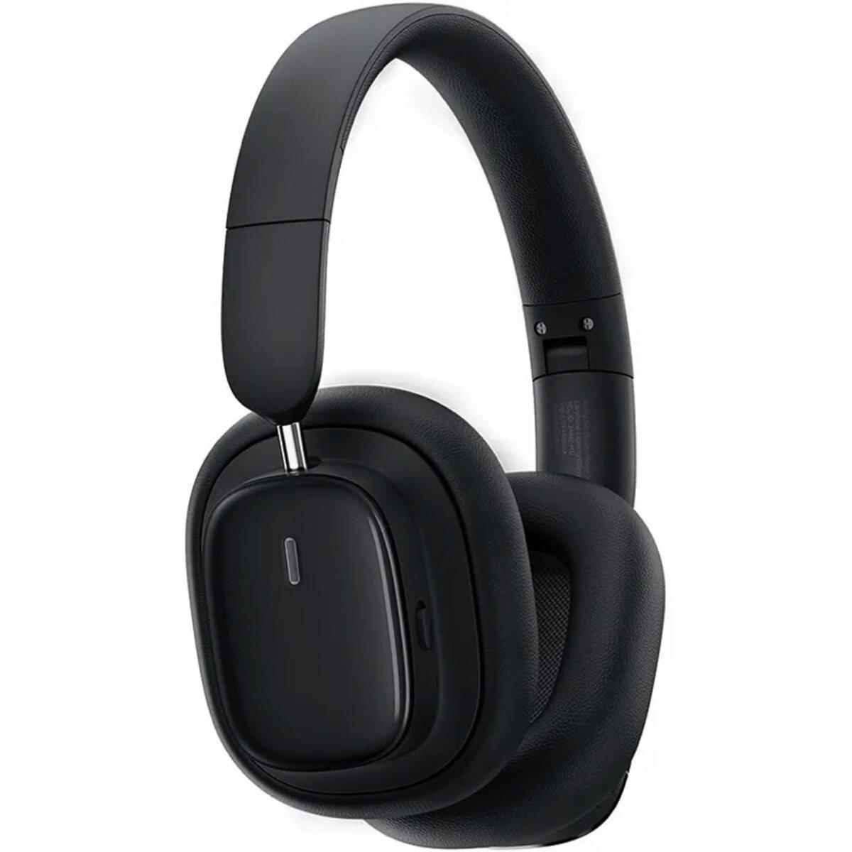 Навушники Baseus Bowie H1i Noise-Cancellation Wireless Headphones Cluster Black, Bluetooth, мікрофон, стильний дизайн, фото 1