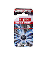 Батарейка MAXELL CR1220 1PC BLIST PK 1шт (M-11238200) 3V, 36mAh, тип "таблетка"