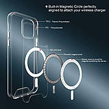 Чохол для смартфона Space Magnetic for Apple iPhone 14 Transparent, антиударний, підтримка MagSafe, фото 3