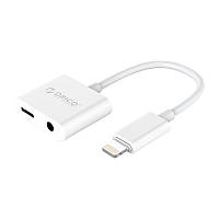 Зарядний та аудіо адаптер ORICO Lightning - 3.5 мм/Lightning (2LT-WH-BP)